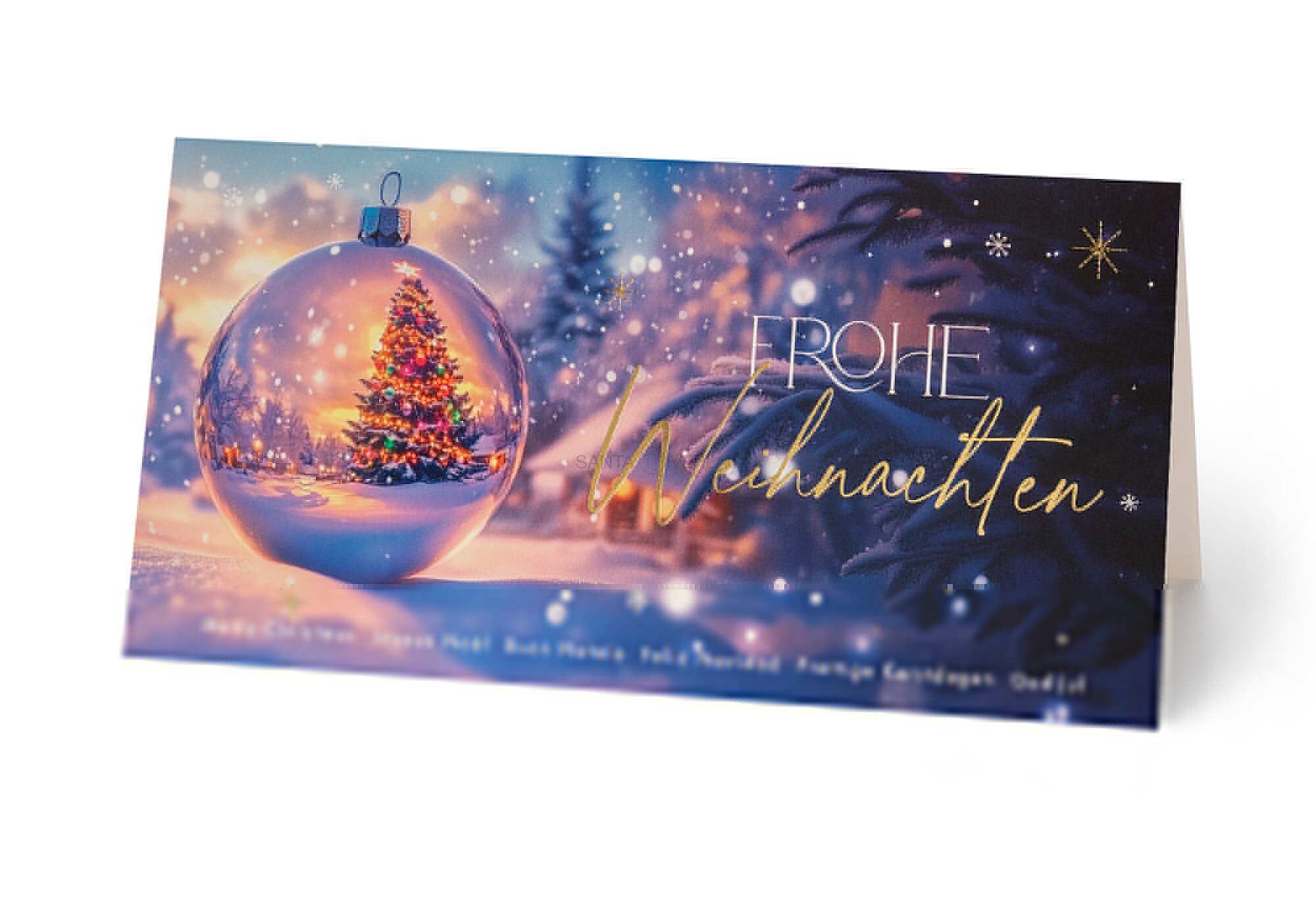 Beispiel-Weihnachtskarte des Santa Verlags